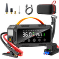 8000amp 25mm Dual Cylinder Pump 10000mah 12v Booster Smart Air Compressor Power Bank Car Battery Jump Starter