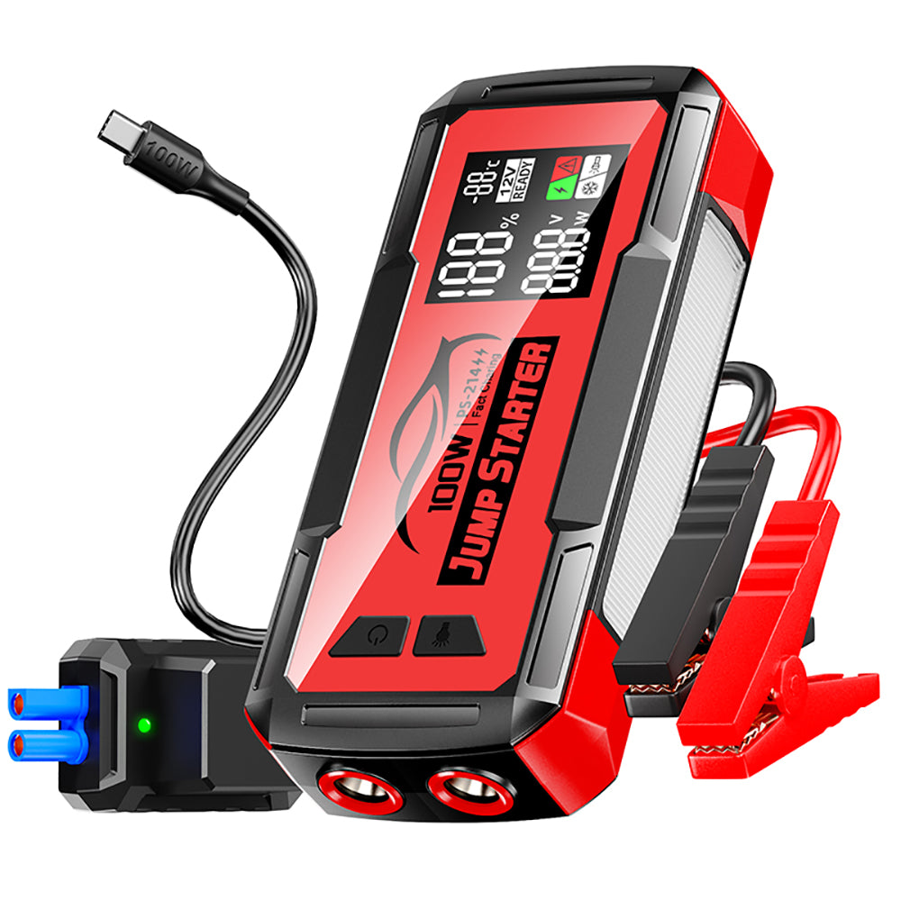 8000amp 100w 32000mah Built In Cable Laptop Multifunction Super Capacitor 12v Booster Power Bank Car Battery Jump Starter