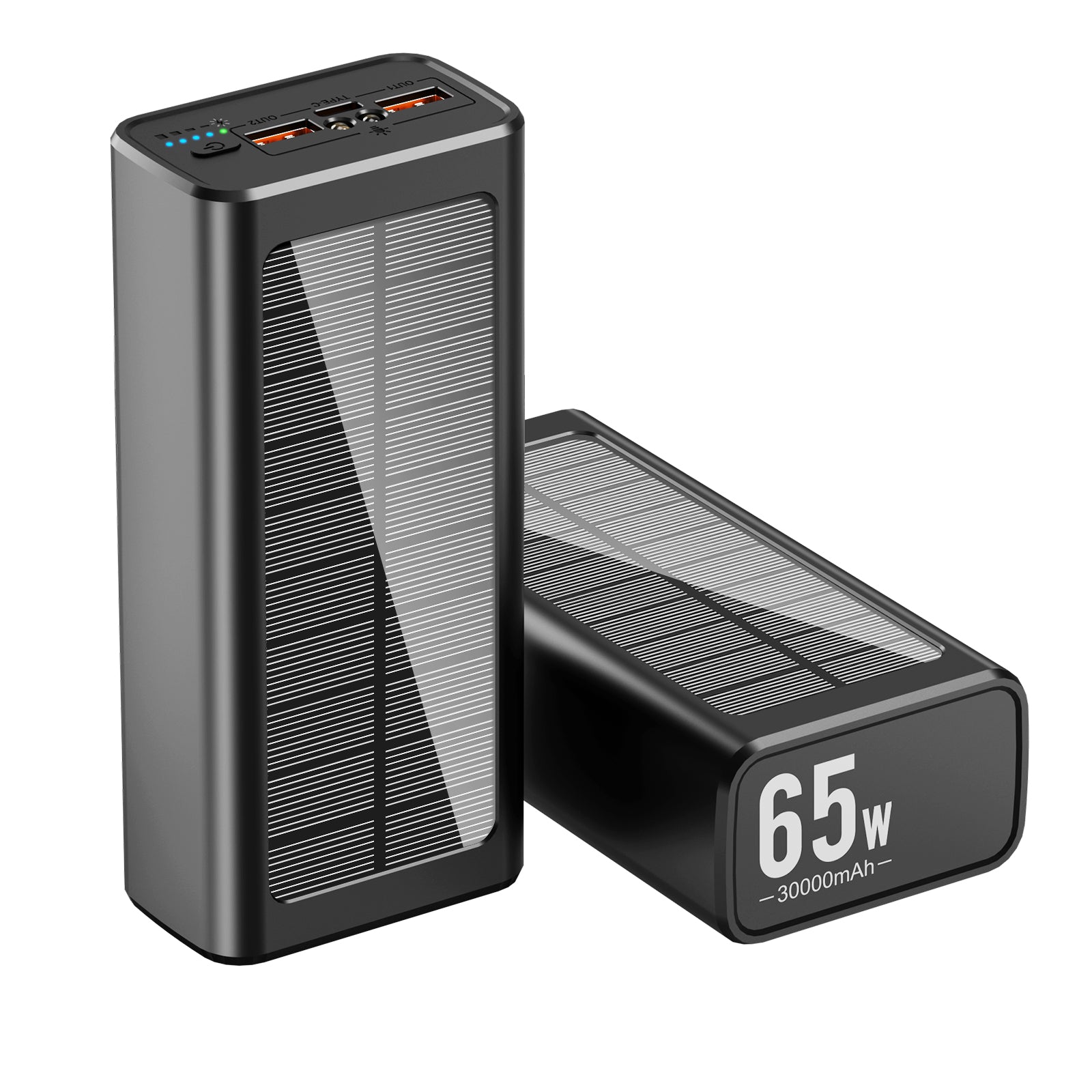 Best Seller Solar Computer 65w Powerbank 30000mah Mobile Phone Portable Pd 22.5w 50000mah Fast Charging Power Bank For Laptop
