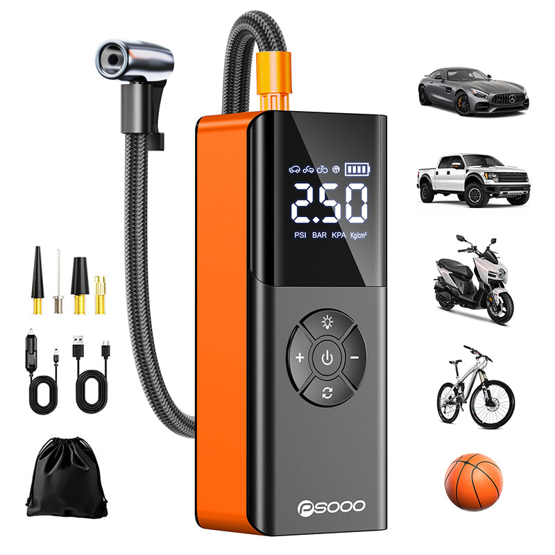 Car 150psi Smart Air Compressor Tyre Mini Digital Power Bank 6000mah Flashlight Truck Pump Portable Tire Inflator