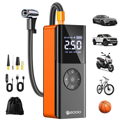 Car 150psi Smart Air Compressor Tyre Mini Digital Power Bank 6000mah Flashlight Truck Pump Portable Tire Inflator