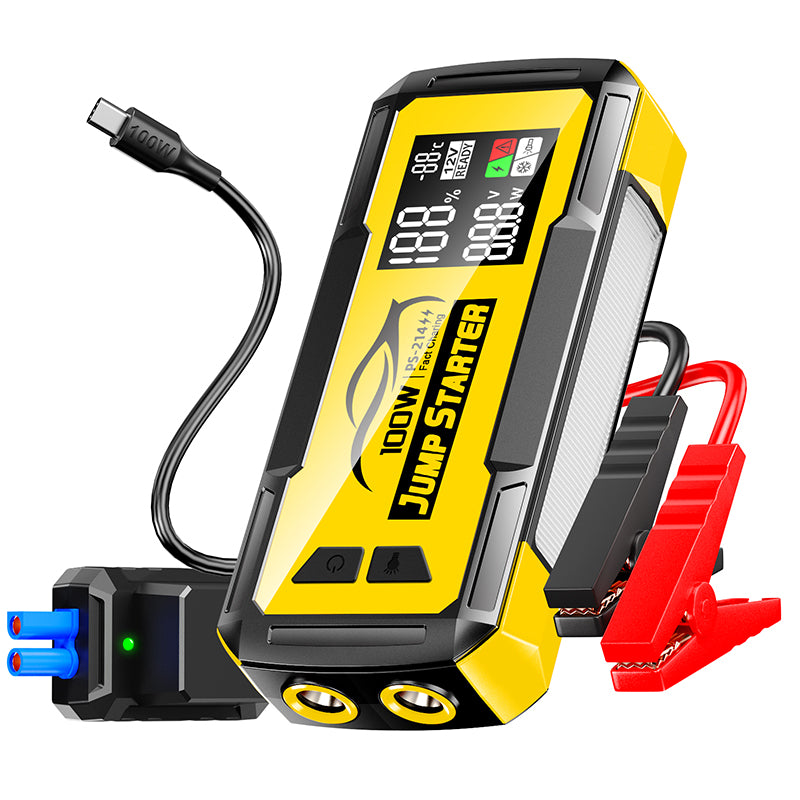 8000amp 100w 32000mah Built In Cable Laptop Multifunction Super Capacitor 12v Booster Power Bank Car Battery Jump Starter