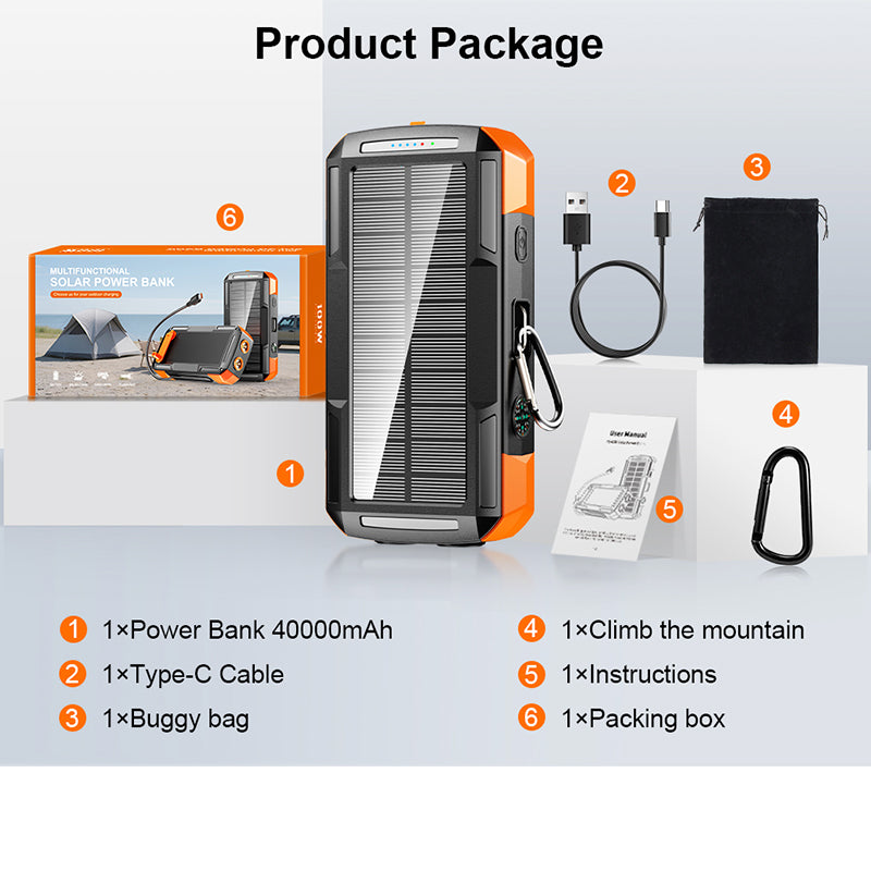 Trending 100w Solar Hand Crank Power Banks Built in Cables Light Fast Charging 65w Portable Battery 40000mah Laptop Power Bank