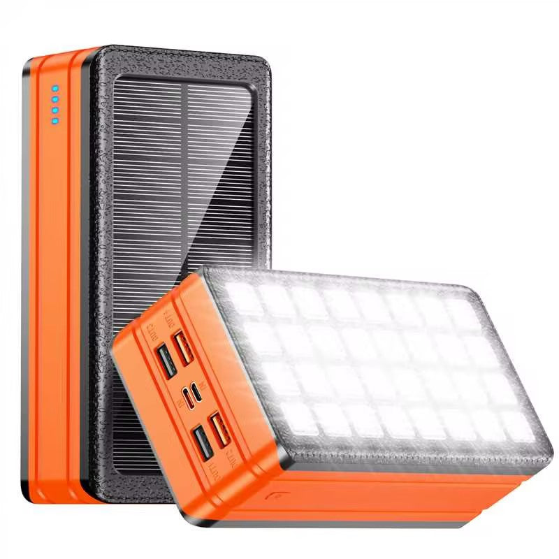 Pd 22.5w Solar Power Bank Phone USB 500000mah 30000mah Portable Flashlight Waterproof 20000mah Powerbank for Camping
