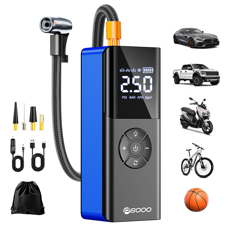 Car 150psi Smart Air Compressor Tyre Mini Digital Power Bank 6000mah Flashlight Truck Pump Portable Tire Inflator