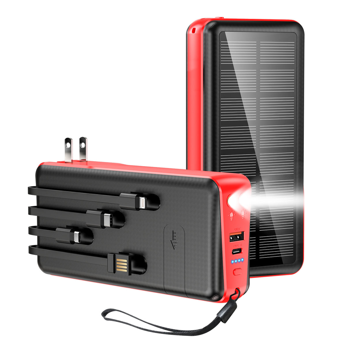 Trending 3 in 1 Pd 22.5w Mini Mobile Battery Phone Portable Powerbank Cables Built in Ac Wall Solar 20000mah Power Bank with Plug