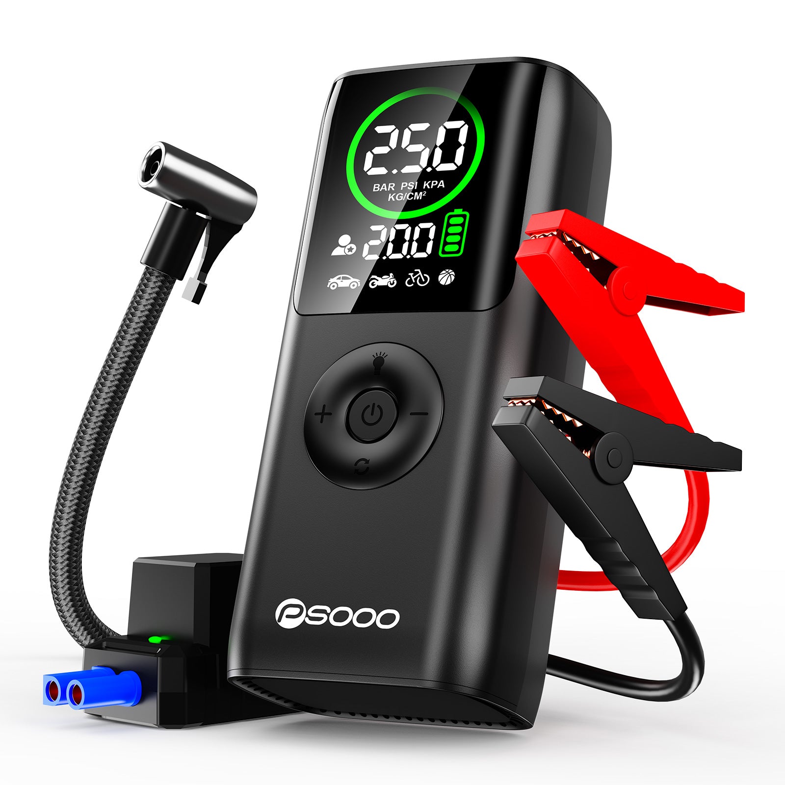Trending Car Jumper Tire Inflator Pump 12v Battery Booster Power Bank Jump Starter Air Compressor