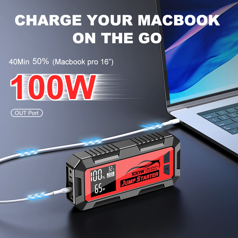 OEM ODM 100W Jumper Multifunction 24000mah Super Capacitor 12v Booster Charger Laptop Power Bank Car Battery Jump Starter