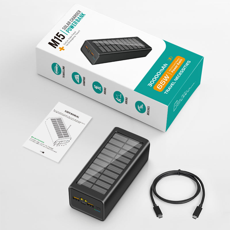 Best Seller Solar Computer 65w Powerbank 30000mah Mobile Phone Portable Pd 22.5w 50000mah Fast Charging Power Bank For Laptop