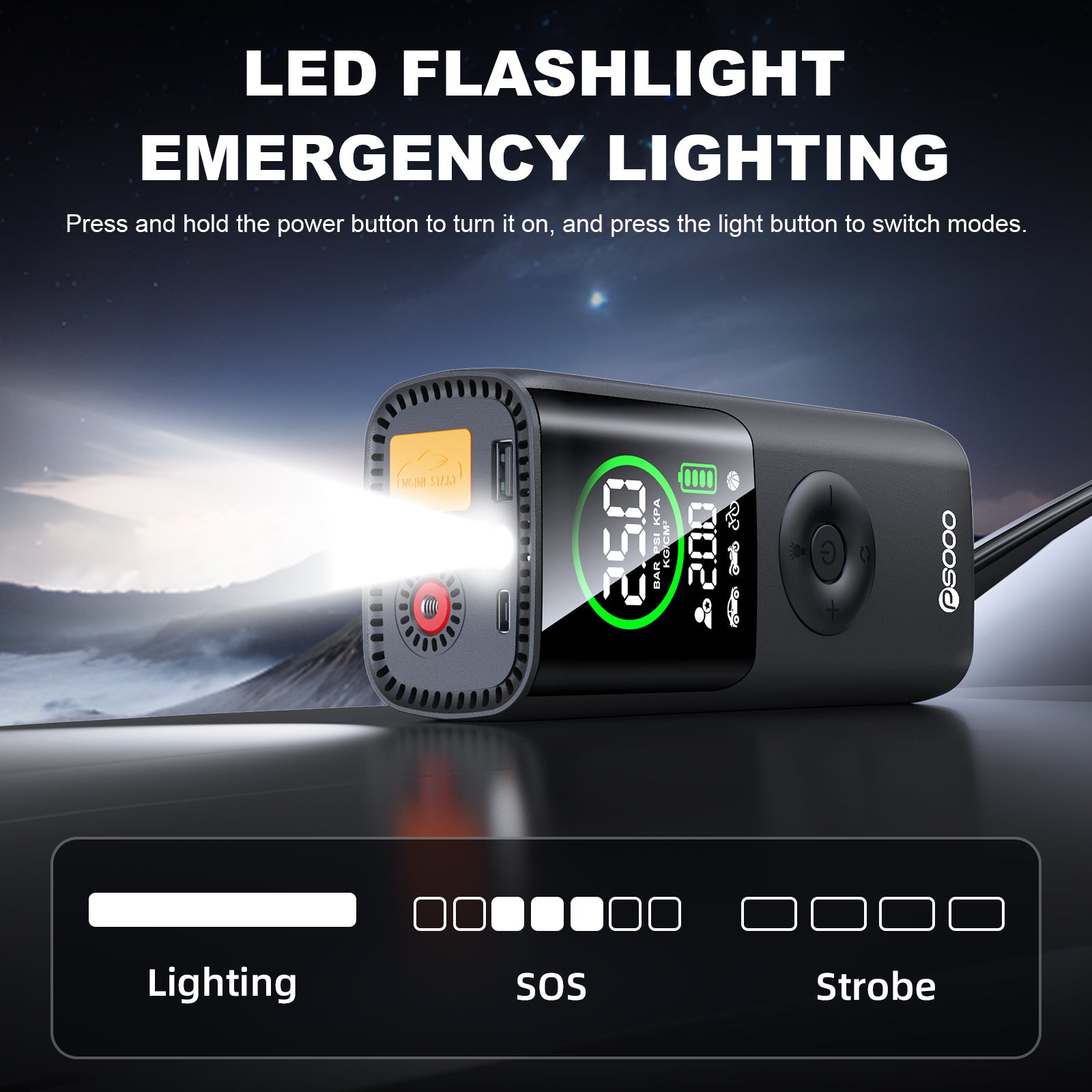Trending Car Jumper Tire Inflator Pump 12v Battery Booster Power Bank Jump Starter Air Compressor
