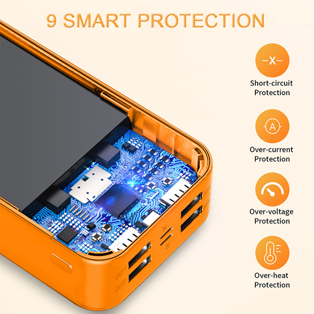 Pd 22.5w Solar Power Bank High Capacity Panel Charger Flashlight Qc 3.0 18w Fast Charging Waterproof Powerbank