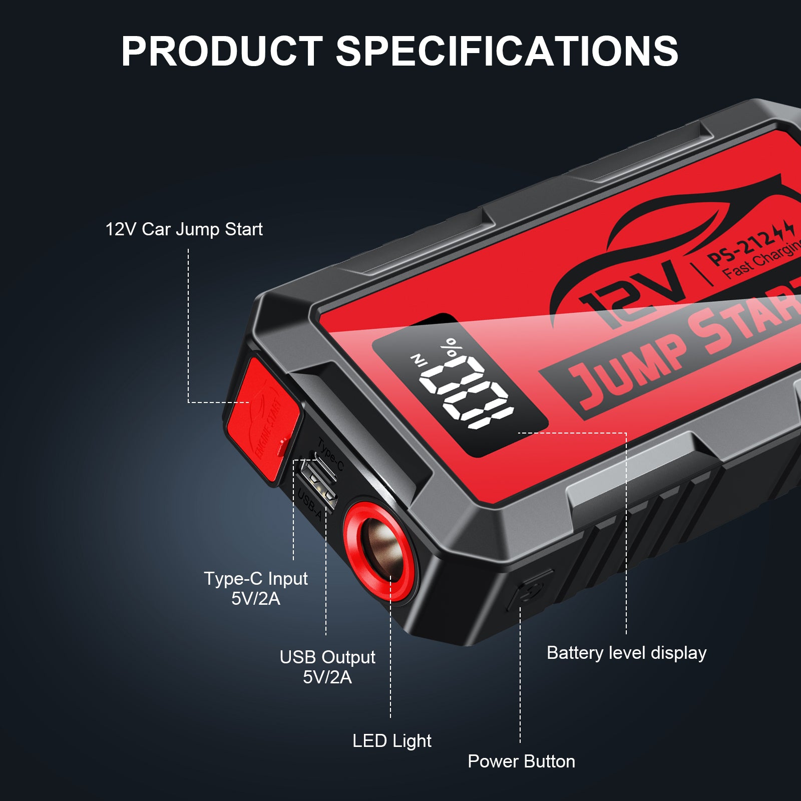 12000a 10000amp 8000a Powerful Super Capacitor 12v Booster Portable Charger Auto Starting Device Power Bank Car Jump Starter Battery