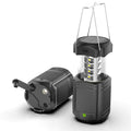 PSOOO Rechargeable Solar Hand Crank 3 Flashlight Waterproof Foldable Hanging Hook Battery Phone Power Bank Led Camping Lanterns