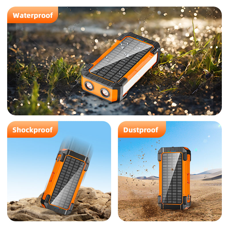Laptops Solar Panel Wireless Fast Charging 65w 45w 22.5w 15w Portable Built in Cables 30000mah Power Bank With Cable