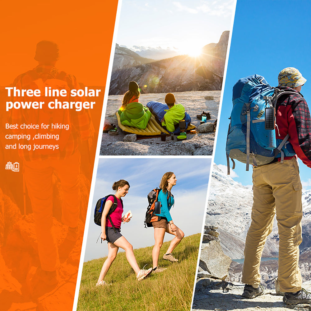 Hot Selling Hand Crank Powerbank Built In Cable Fast Charging Charger Led Light Battery 30000mah 20000 Waterproof Solar Power Bank