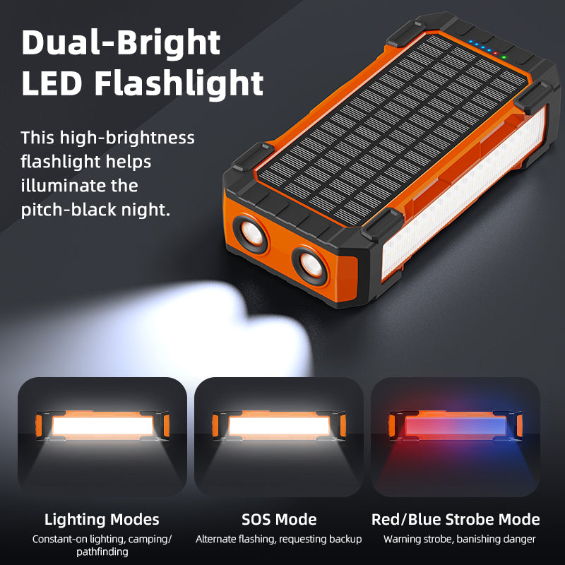 Laptops Solar Panel Wireless Fast Charging 65w 45w 22.5w 15w Portable Built in Cables 30000mah Power Bank With Cable