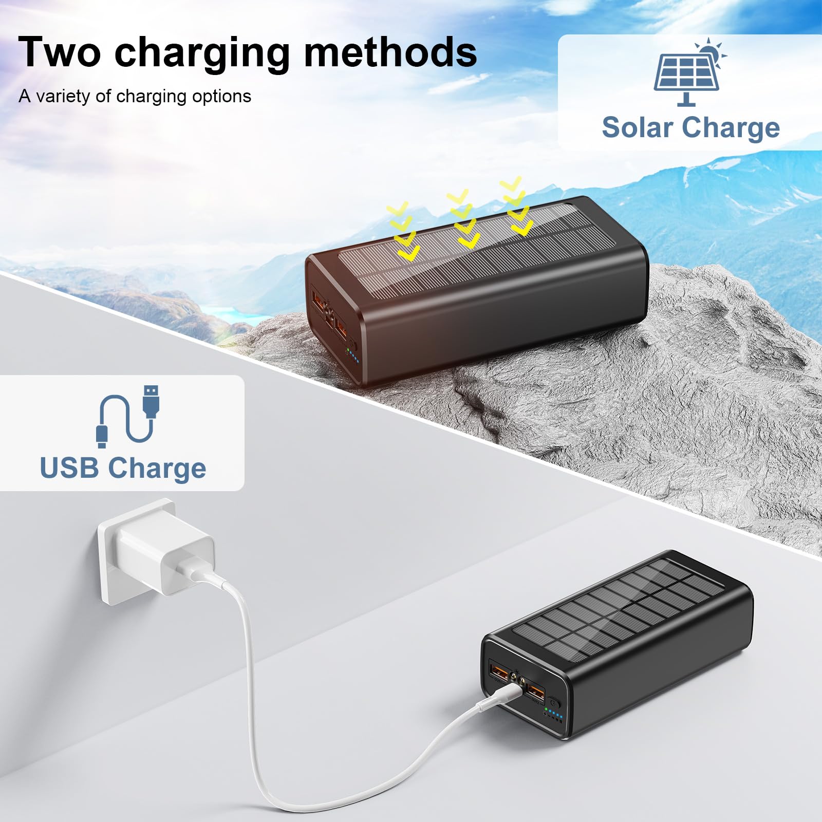Best Seller Solar Computer 65w Powerbank 30000mah Mobile Phone Portable Pd 22.5w 50000mah Fast Charging Power Bank For Laptop