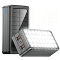 Pd 22.5w Solar Power Bank Phone USB 500000mah 30000mah Portable Flashlight Waterproof 20000mah Powerbank for Camping