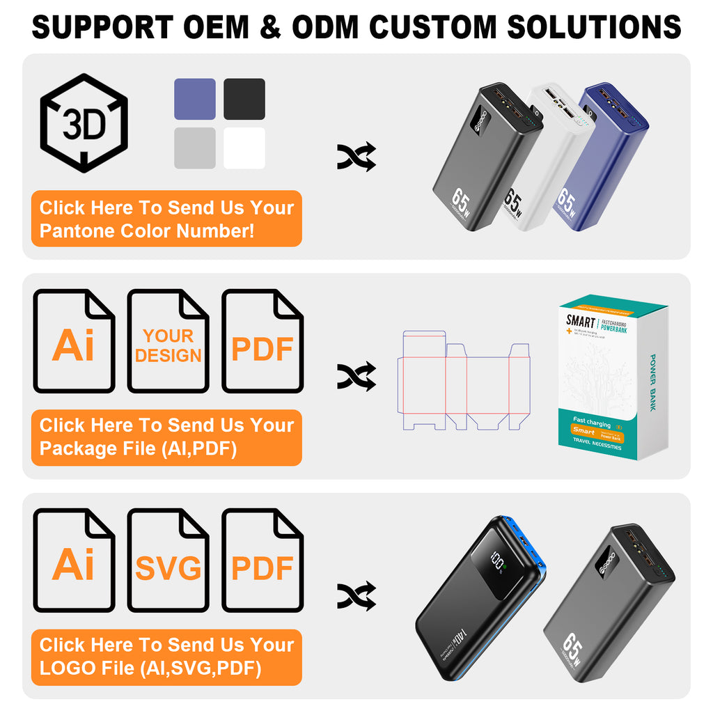 Best Seller Solar Computer 65w Powerbank 30000mah Mobile Phone Portable Pd 22.5w 50000mah Fast Charging Power Bank For Laptop