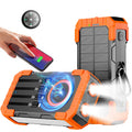 Pd 22.5w Solar Wireless Portable Charger Phone Tablet Flashlight Fast Charging Panel 15w 30000mah Power Bank With Cable
