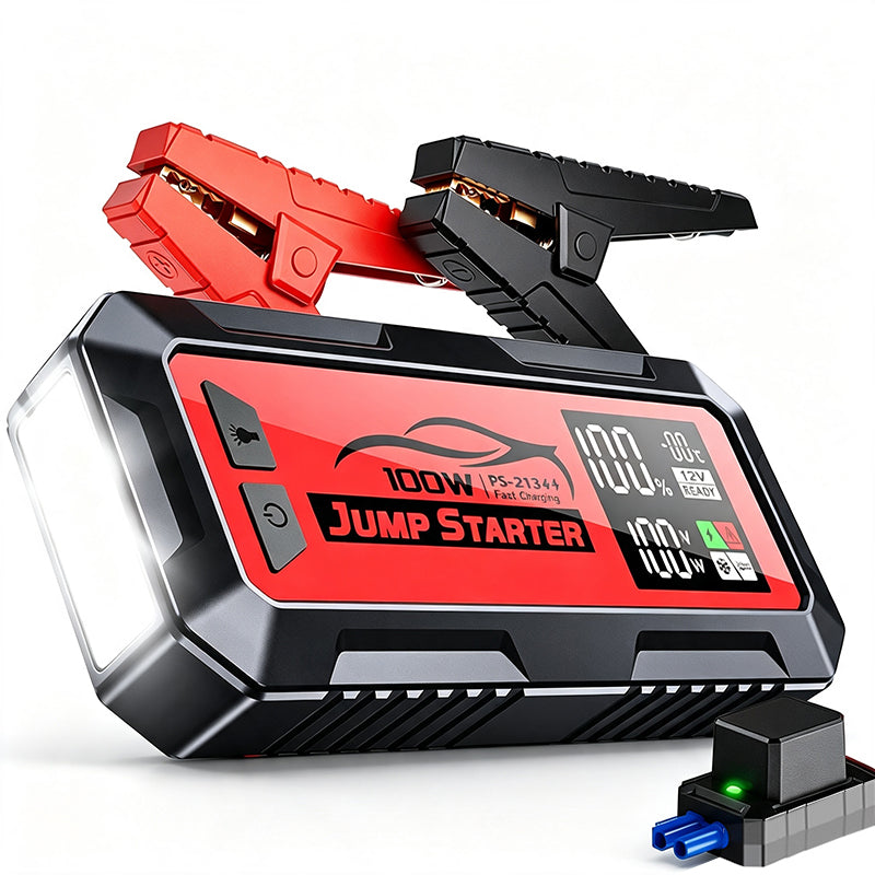 OEM ODM 100W Jumper Multifunction 24000mah Super Capacitor 12v Booster Charger Laptop Power Bank Car Battery Jump Starter